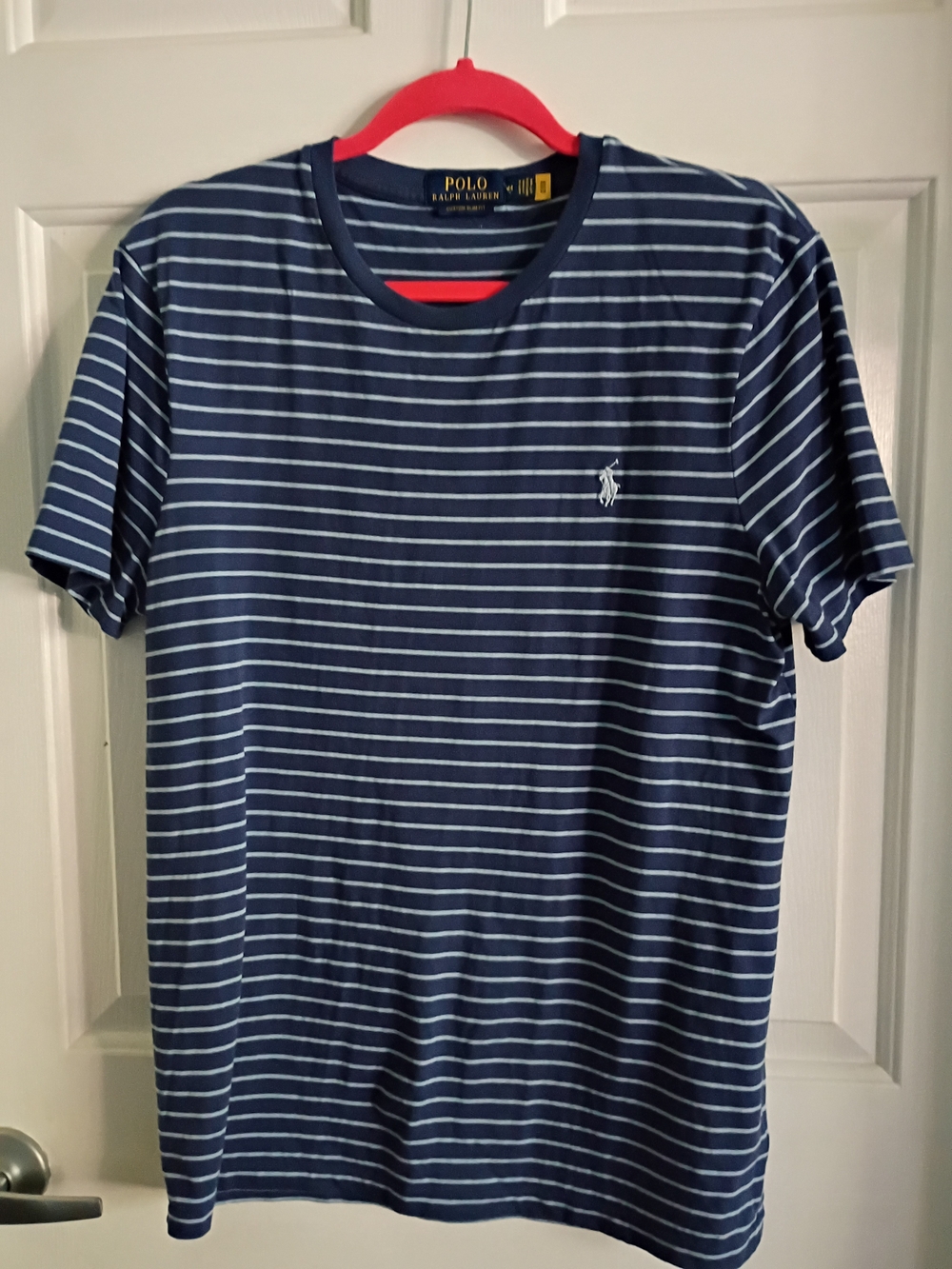 Polo by Ralph Lauren Men's Navy Stripe Crew Neck T-Shirt